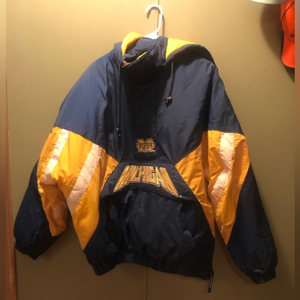 Vintage Michigan Wolverine Starter pullover jacket